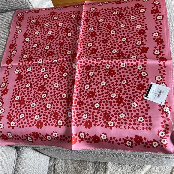 Coach Country Club Floral Print Silk Bandana - Picture 7 of 7